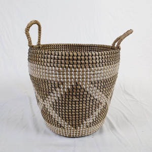 Cestas de tejido con asa, cesta de almacenamiento de algas naturales respetuosas con el medio ambiente, precio barato, de Vietnam - Product Image 1