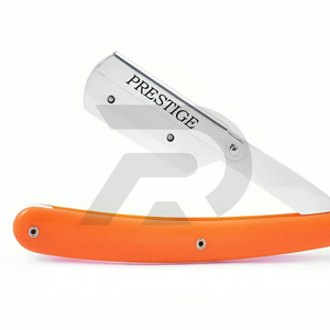 Rasoir de sécurité professionnel Prestige en acier inoxydable à bord unique hommes visage/corps rasage haute qualité bord droit manche en bois - Product Image 4