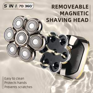 Rasoir Électrique à Écran LED Anti-Pincement, Technologie IPX7, Utilisation Humide/Sèche, pour Hommes Chauves, Inclut un Tondeuse Nez-Oreilles pour le Corps - Product Image 6