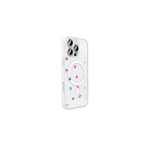Coque Zore Folk Series pour iPhone 16 Pro compatible MagSafe, transparente, rigide, motif marguerite, modèles compatibles 14 Plus Pro - Product Image 6