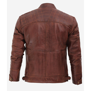 Men's Leather Jacket Wholesale Waterproof Motorcycle New Fashion Motorbike Riding Custom Front High Quality OEM Service - Product Image 5