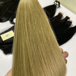 Extension de cheveux brésiliens naturels, extensions de cheveux humains en vrac, lisses, teintés à Double dessin, vente chaude - Product Image 3