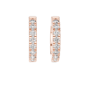 Pendientes de Aro con Diamantes de Laboratorio de 0.24ct para Mujer, Claridad VVS-VS EF, Oro de 18KT, 14KT, 10KT y Plata 925, Oro Rosa, Amarillo, Blanco - Product Image 1