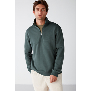 GRIMELANGE <b>Men's</b> <b>Half</b>-<b>Zip</b> <b>Fleece</b> Sweatshirt-Ultra Soft Stand Collar Regular Fit - Product Image 1