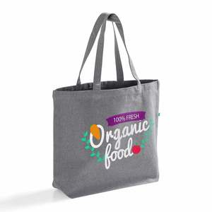 Custom Large Recycled Cotton Canvas Tote <b>Bag</b> <b>Medium</b> Size Reusable Eco-Friendly for Daily Use Food Advertising Letter Logo - Product Image 5