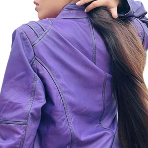 Chaqueta de Cuero al por Mayor para Mujer, Chaqueta de Cuero de Moda, Chaqueta de Cuero Gruesa de Nuevo Estilo para Damas - Product Image 4