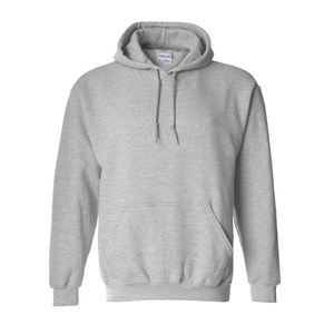 Sudaderas con capucha de estilo informal de invierno de talla grande para hombre, sudaderas 100% de algodón básico sólido bordado con bolsillo de canguro, estilo informal de invierno - Product Image 3