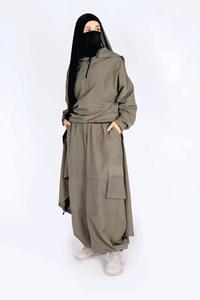 Ropa Deportiva Larga y Modesta de Poliéster/Nailon Elástico en Cuatro Direcciones, Ligera y Transpirable, para Mujeres Musulmanas, Diseño Holgado - Product Image 5