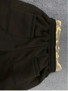 Nuevo Diseño, Estampado Personalizado, Cristales de Imitación, 100% Algodón, Lona Sólida Transpirable, Pantalones Cortos Holgados Vintage con Doble Cintura Alta - Product Image 3