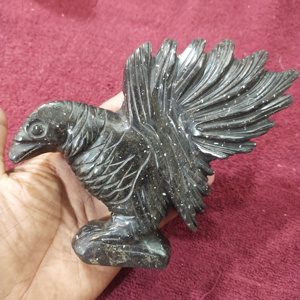Oiseau naturel de haute qualité sculpté à la main Sculpture en cristal artisanat pour la décoration oiseau coloré artisanat en cristal oiseau - Product Image 2