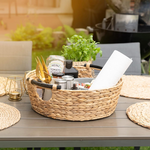 Wholesale Woven Water Hyacinth <b>Storage</b> <b>Basket</b> with Handles Gift <b>Basket</b> <b>Storage</b> Container for Home from Vietnam - Product Image 4