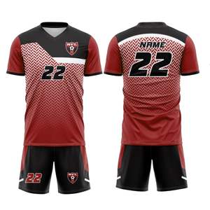 Soccer Wear Sublimation Printing Football Kits Full Set Soccer Kit polyester breathable fabric at wholesale price sports wear - Product Image 2