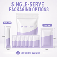 Emballage personnalisé en sachet pour poudre de supplément probiotique, pochette à bec verseur avec encoche de déchirement, en PET/aluminium/PE de qualité alimentaire