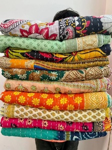 Wholesale Lot of <b>Indian</b> Vintage Reversible Kantha <b>Quilt</b> Handmade Cotton Fabric Recycled Kantha for Hotel Use - Product Image 3