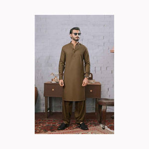 เสื้อผ้าอิสลามสำหรับผู้ชายปักลายซาลวาร์ Kameez สำหรับผู้ชายวัสดุคุณภาพสูงทำจากชาลวาร์ Kameez - Product Image 3