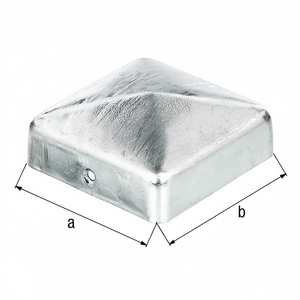 ฝาครอบเสาเหล็กชุบสังกะสีแบบจุ่มร้อน ขนาด 70x70 มม. รูปทรงสี่เหลี่ยมแบน GAH สำหรับรั้ว โครงตาข่าย และประตู - บรรจุ 10 ชิ้น - Product Image 3