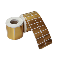 Direktverkauf ab Werk PET Gebürstetes Gold Umweltfreundliche Tintenstrahl- und Laserdruck Selbstklebende Wasserdichte Vinyl-Etiketten Rolle