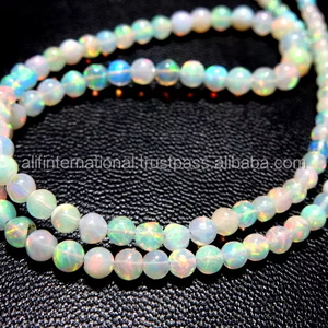 ลูกปัดหินโอปอลเอธิโอเปียไฟลูกปัดกลมเรียบ3-5มม. ลูกปัดโอปอลเอธิโอเปีย - Product Image 1