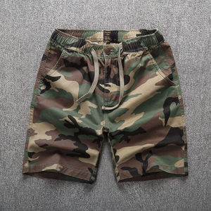 High Quality <b>Men's</b> Cargo Jogger <b>Shorts</b> with Custom LOGO Summer Casual 100% Cotton Mid Waist Multi Pocket <b>Camouflage</b> Style - Product Image 3