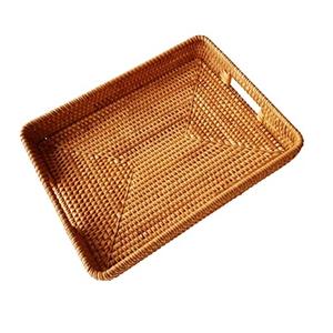 Style standard maison vaisselle décoration de table plateau d'herbe de service produit de vente chaud plateau d'herbe en bois rectangulaire - Product Image 1