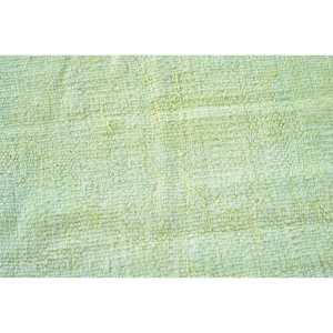 Alfombra Turca Vintage Ecológica de 3.4x2.4 pies, Alfombra Pequeña de Lana con Parches Amarillos y Base de Látex - Product Image 5