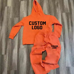 Chándales de algodón, Sudadera con capucha, pantalón de retazos, chándal para hombre, Joggers apilados, conjuntos acampanados de dos piezas para hombre - Product Image 4