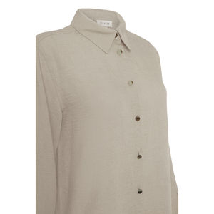 Blusa Holgada de Punto de Lino con Volantes para Mujer - Product Image 2