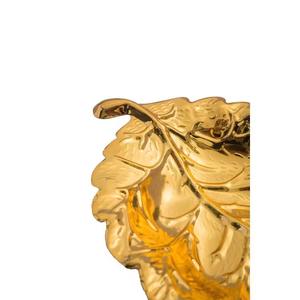 Beau plateau de service doré en forme de feuille Nouveau haut arrivage Cadeaux de pendaison de crémaillère Magnifiquement fabriqués en Inde - Product Image 4