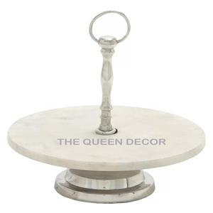 Meilleure vente incroyable à la recherche en acier inoxydable métal forme ronde brillant polonais côté bordure Designer décoration de fête - Product Image 6