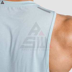 Débardeur décontracté pour homme de qualité supérieure, respirant, en coton tricoté/fibre de bambou, couleur et taille personnalisables pour la salle de sport, vente en gros - Product Image 3