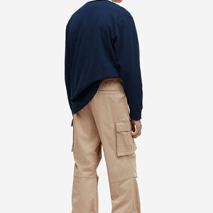 Ensembles de survêtement et de survêtement à col rond en coton décontracté grande taille pour hommes pour l'automne et l'hiver en toile tissu - Product Image 6