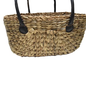 Sac de plage en jacinthe d'eau de couleur naturelle écologique avec poignée en mousse de bonne qualité exportation directe de l'usine du Bangladesh - Product Image 2