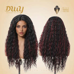 Aislinn C-DWY T-Part Lace Front Synthetic <b>Wig</b> Long Latin Curly Hair Glueless Transparent Lace Colorful <b>Wig</b> - Product Image 3