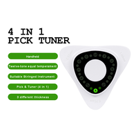 Nouvel accordeur de sélection 4-en-1 12 tons égaux Temperament Tuning 3 pics d'épaisseur pour tous les instruments à cordes