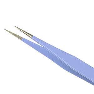 Pinzas de Acero Inoxidable de Alta Calidad de 9 cm con Punta Recta para Pestañas y Cejas, Herramienta de Cuidado de Belleza - Product Image 1