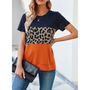 2024 nueva camiseta de Jersey a la moda, Camiseta de punto estampada de manga corta informal de verano para mujer, precio al por mayor - Product Image 2