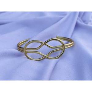 Geometric Brass Cuff <b>Bracelets</b>-Handmade & Gold Plated - Product Image 3