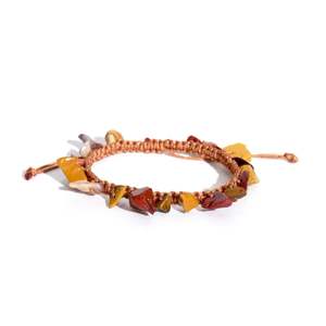 Handmade Adjustable Rope Gemstone <b>Bracelet</b> with Natural Healing Crystal Beads Perfect Jewelry Gift for All Occasions - Product Image 1