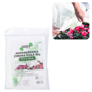 Tela de Cubierta Agrícola No Tejida AGO2098 AGRO, 1.1X10M, Blanca Invernal, 30G PP, Resistente al Viento - Product Image 1