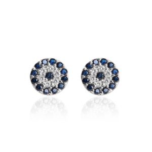 Boucles d'oreilles en saphir et diamant Boucles d'oreilles en argent sterling 925 pour femmes et filles à porter lors de mariages, de fêtes, de cérémonies, de mehendi - Product Image 1