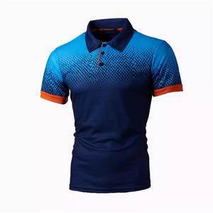 Poche solide professionnelle personnalisée en gros pour chemise à manches courtes polyester/coton vêtements de sport en mélange pour chemise de golf - Product Image 1