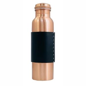 Ensemble cadeau de thermos de voyage élégant avec étui en cuir de protection de qualité supérieure avec logo personnalisé, porte-bouteille en cuir sportif en métal de grande capacité - Product Image 5