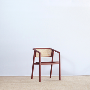 Modern Natural Rattan <b>Dining</b> <b>Chair</b> Solid Wood Frame Terracotta Finish for Home Apartment Warehouse Restaurant Hotel Cafe Use - Product Image 6