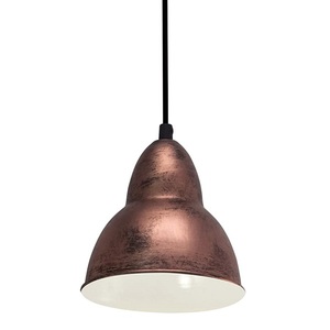 Lámpara colgante de metal para decoración para sala de estar, accesorio de luz colgante con forma antigua de metal de cobre, acabado con recubrimiento de polvo blanco en el interior - Product Image 1