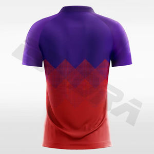 Maillot de football respirant en tissu léger aux couleurs mélangées rouge et violet, conçu pour le confort, séchage rapide, performance, vêtements d'entraînement - Product Image 4