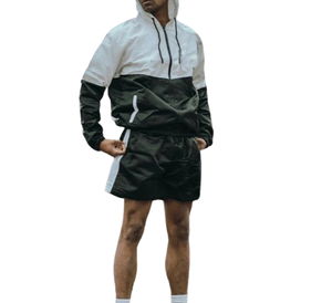 Ensemble court coupe-vent coupe-vent grande taille 2 pièces en nylon léger pour hommes de haute qualité pour hommes - Product Image 2