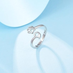 Hot Sale Paw Print <b>Rings</b> for Women Semicolon Pet Lovers 925 Sterling Silver Adjustable <b>Ring</b> Sweet Dog <b>Cat</b> Animal Jewelry Gifts - Product Image 3