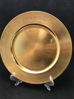 Assiette de service en cuivre martelé de luxe, ronde, en métal, sous-assiette pour décoration de mariage, vente en gros, plateau de service antique en or rose