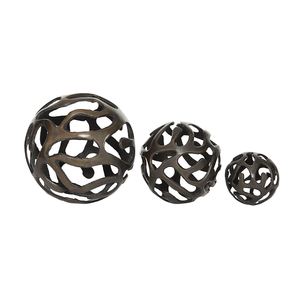 Bola de hierro clásica para decoración del hogar, Bola de Metal de lujo con acabado de bronce para decoración de Hotel - Product Image 5