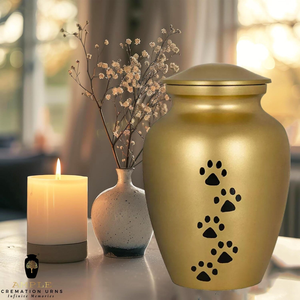 โกศเคลือบสีทองพร้อมของชำร่วยทำจากอะลูมิเนียม - Product Image 6